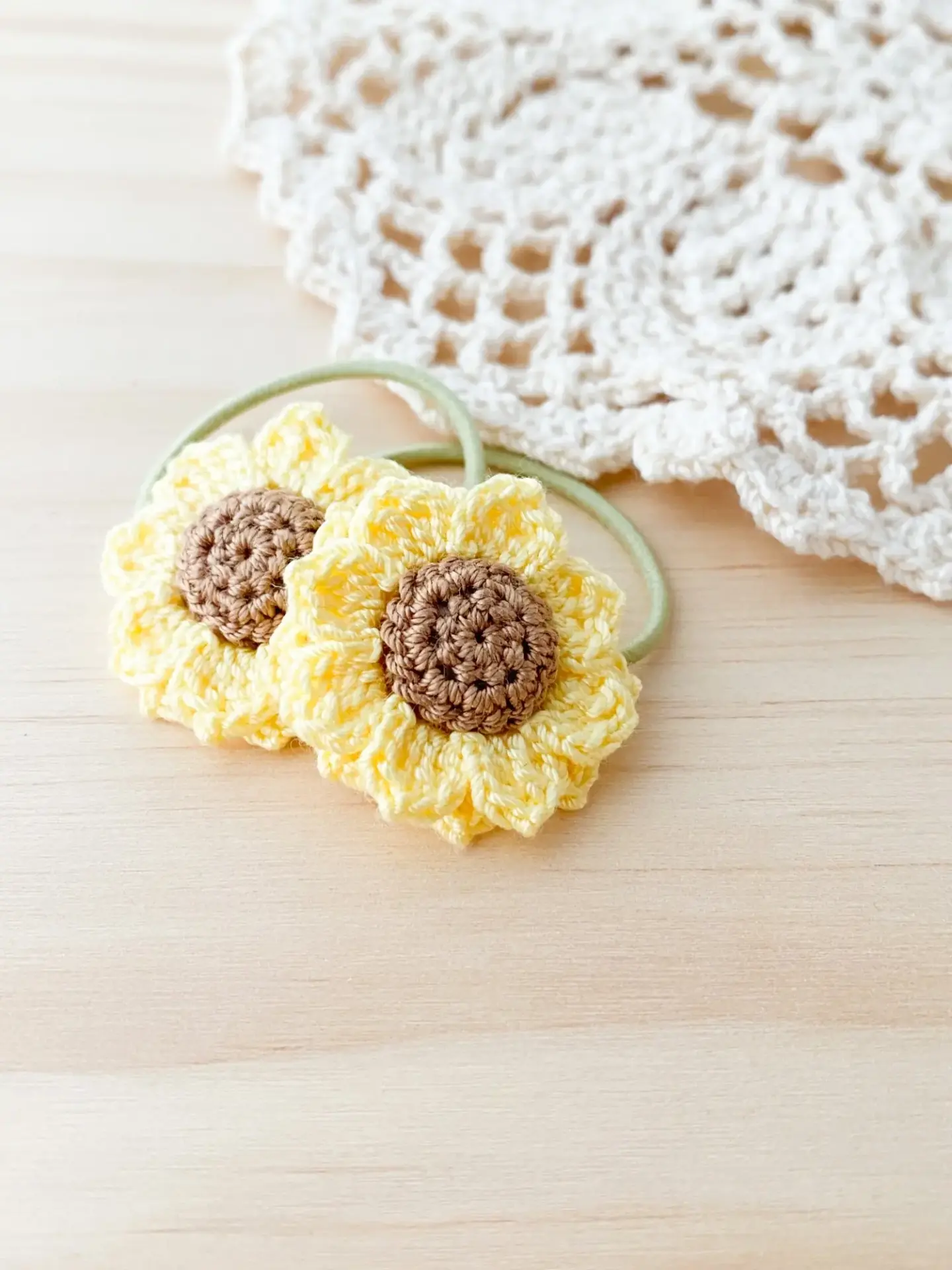 7/26 ⚪︎ひまわりのヘアゴム　ペア