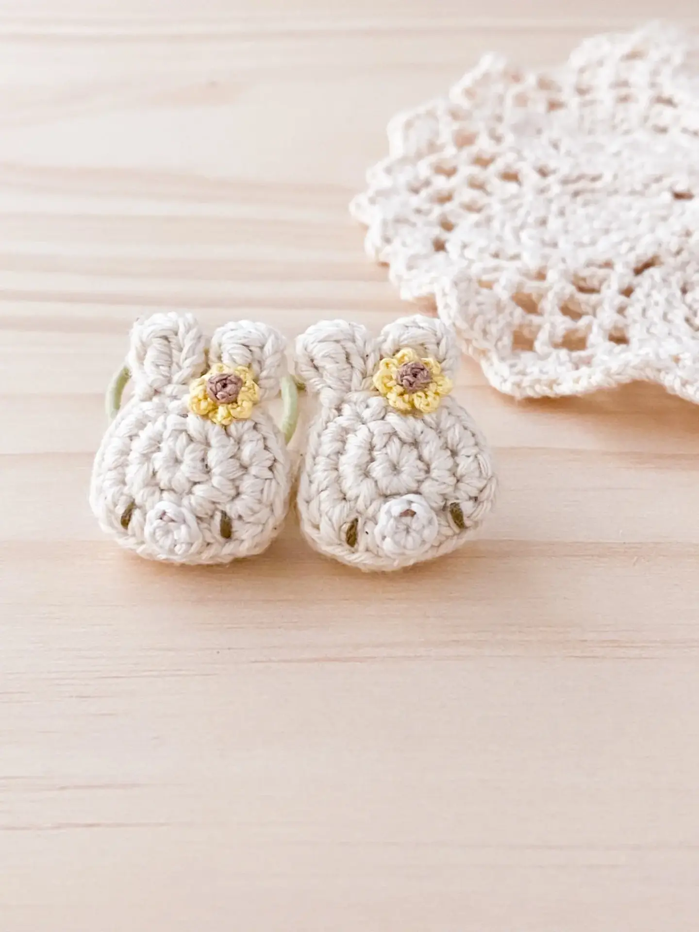 ⧉ひまわりおめかしうさちゃん　ヘアゴム　ペア